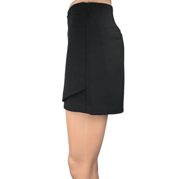 Stradivarius Women's Black High Waist Straight Pencil Mini Skirt Skort Size XS - Picture 2 of 5